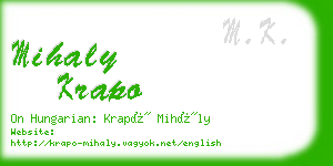 mihaly krapo business card